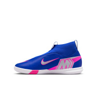 Nike Zoom Mercurial Superfly 10 Academy Veterloze Zaalvoetbalschoenen (IN) Kids Blauw Wit Felroze