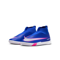 Nike Zoom Mercurial Superfly 10 Academy Veterloze Zaalvoetbalschoenen (IN) Kids Blauw Wit Felroze