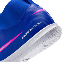 Nike Zoom Mercurial Superfly 10 Academy Veterloze Zaalvoetbalschoenen (IN) Kids Blauw Wit Felroze