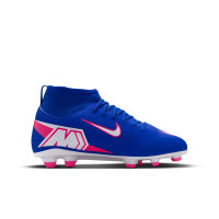 Nike Mercurial Superfly 10 Club Gras / Kunstgras Voetbalschoenen (MG) Kids Blauw Wit Felroze
