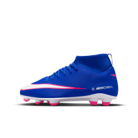 Nike Mercurial Superfly 10 Club Gras / Kunstgras Voetbalschoenen (MG) Kids Blauw Wit Felroze