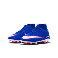 Nike Mercurial Superfly 10 Club Gras / Kunstgras Voetbalschoenen (MG) Kids Blauw Wit Felroze