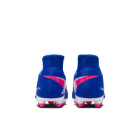 Nike Mercurial Superfly 10 Club Gras / Kunstgras Voetbalschoenen (MG) Kids Blauw Wit Felroze