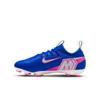 Nike Zoom Mercurial Vapor 16 Academy Gras / Kunstgras Voetbalschoenen (MG) Kids Blauw Wit Felroze
