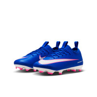 Nike Zoom Mercurial Vapor 16 Academy Grass/Artificial Grass Football Boots (MG) Kids Blue White Hot Pink