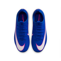 Nike Zoom Mercurial Vapor 16 Academy Grass/Artificial Grass Football Boots (MG) Kids Blue White Hot Pink