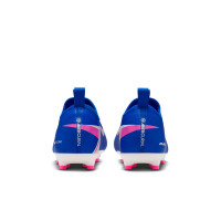 Nike Zoom Mercurial Vapor 16 Academy Gras / Kunstgras Voetbalschoenen (MG) Kids Blauw Wit Felroze