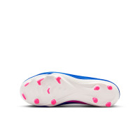 Nike Zoom Mercurial Vapor 16 Academy Grass/Artificial Grass Football Boots (MG) Kids Blue White Hot Pink