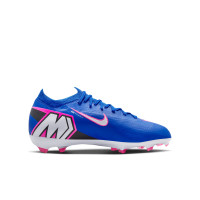 Nike Zoom Mercurial Vapor 16 Pro Gras Football Boots (FG) Kids Blue White Hot Pink