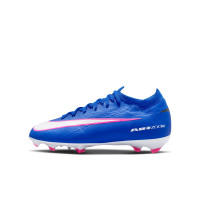 Nike Zoom Mercurial Vapor 16 Pro Gras Football Boots (FG) Kids Blue White Hot Pink