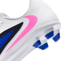 Nike Phantom 6 Low Club Gras / Kunstgras Voetbalschoenen (MG) Kids Blauw Wit Felroze
