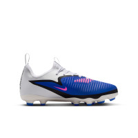 Nike Phantom 6 Low Academy Grass/Artificial Grass Football Boots (MG) Kids Blue White Hot Pink