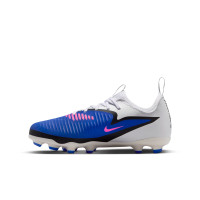 Nike Phantom 6 Low Academy Grass/Artificial Grass Football Boots (MG) Kids Blue White Hot Pink