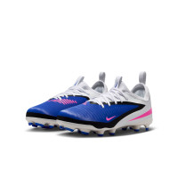 Nike Phantom 6 Low Academy Grass/Artificial Grass Football Boots (MG) Kids Blue White Hot Pink