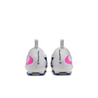 Nike Phantom 6 Low Academy Grass/Artificial Grass Football Boots (MG) Kids Blue White Hot Pink