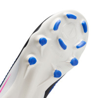 Nike Phantom 6 Low Academy Grass/Artificial Grass Football Boots (MG) Kids Blue White Hot Pink