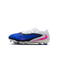 Nike Phantom 6 Low Pro Grass/Artificial Grass Football Boots (MG) Kids Blue White Hot Pink