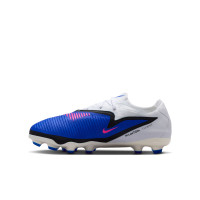 Nike Phantom 6 Low Pro Grass/Artificial Grass Football Boots (MG) Kids Blue White Hot Pink