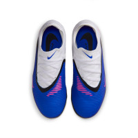 Nike Phantom 6 Low Pro Grass/Artificial Grass Football Boots (MG) Kids Blue White Hot Pink