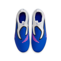 Nike Phantom 6 High Academy Grass/Artificial Grass Football Boots (MG) Kids Blue White Hot Pink