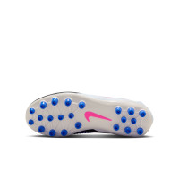 Nike Phantom 6 High Academy Grass/Artificial Grass Football Boots (MG) Kids Blue White Hot Pink