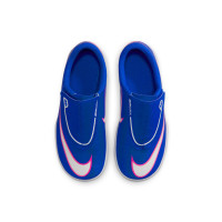 Nike Mercurial Vapor 16 Club Velcro Zaalvoetbalschoenen (IN) Peuters Blauw Wit Felroze