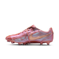 Nike Tiempo Ligera Pro Gras Voetbalschoenen (FG) Roze Brons