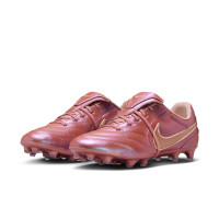 Nike Tiempo Ligera Pro Gras Voetbalschoenen (FG) Roze Brons