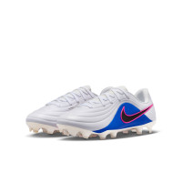 Nike Tiempo Maestro Academy Gras / Kunstgras Voetbalschoenen (MG) Kids Wit Blauw Felroze