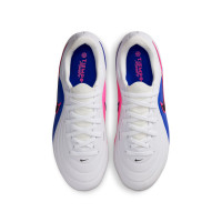 Nike Tiempo Maestro Academy Gras / Kunstgras Voetbalschoenen (MG) Kids Wit Blauw Felroze