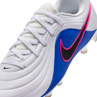 Nike Tiempo Maestro Academy Gras / Kunstgras Voetbalschoenen (MG) Kids Wit Blauw Felroze