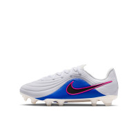 Nike Tiempo Maestro Academy Gras / Kunstgras Voetbalschoenen (MG) Kids Wit Blauw Felroze
