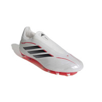 adidas Copa Pure IV League Laceless Grass Football Boots (FG) White Black Red