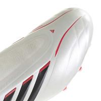 adidas Copa Pure IV League Laceless Grass Football Boots (FG) White Black Red