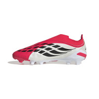 adidas Predator League Veterloze Gras Voetbalschoenen (FG) Kids Rood Wit Zwart