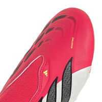 adidas Predator League Veterloze Gras Voetbalschoenen (FG) Kids Rood Wit Zwart