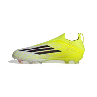 adidas F50 Elite Laceless Grass Football Boots (FG) Kids Neon Yellow Black Red