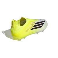 adidas F50 Elite Laceless Grass Football Boots (FG) Kids Neon Yellow Black Red