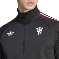 adidas Manchester United Originals Trainingspak Full-Zip Zwart Wit Rood