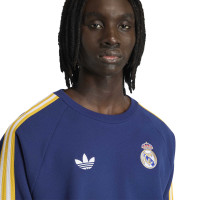 adidas Real Madrid Originals Crew Sweater Donkerblauw Wit Goud