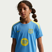 Nike FC Barcelona Strike Trainingsshirt 2025-2026 Kids Lichtblauw Felgeel