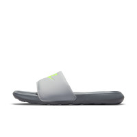 Nike Victori One Slides Dark Grey Light Grey Neon Yellow