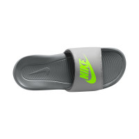 Nike Victori One Slides Dark Grey Light Grey Neon Yellow