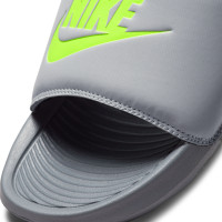 Nike Victori One Slides Dark Grey Light Grey Neon Yellow