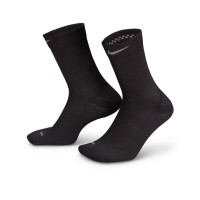 Nike Lightweight Crew Sports Socks Black Silver Dark Grey
