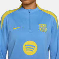 Nike FC Barcelona Strike Training sweater 1/4-Zip 2025-2026 Women's Light Blue Bright Yellow