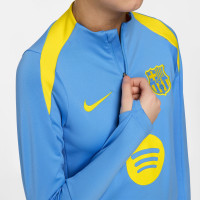 Nike FC Barcelona Strike Training sweater 1/4-Zip 2025-2026 Kids Light Blue Bright Yellow