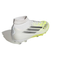 adidas F50 Sparkfusion League Gras / Kunstgras Voetbalschoenen (MG) Dames Wit Grijs Neongeel