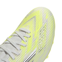 adidas F50 Sparkfusion League Grass/Artificial Grass Football Boots (MG) Women's White Grey Neon Yellow