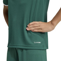 adidas Entrada 26 Kids Football Shirt Dark Green White